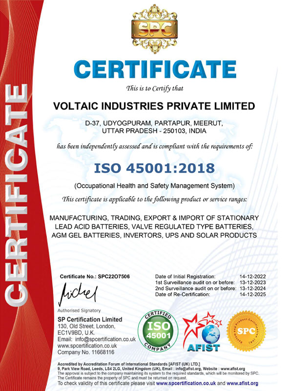 Our Certificate